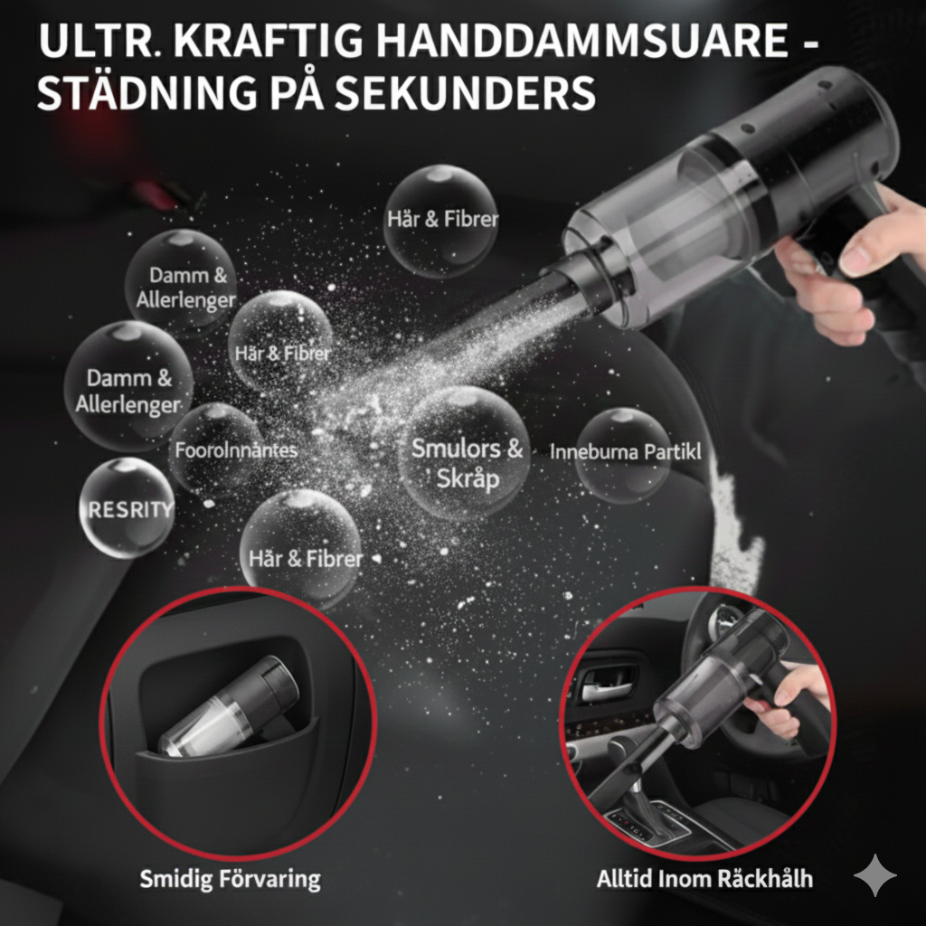 CleanJet-pro – Sladdlös Minidamsugare för Bil & Hem